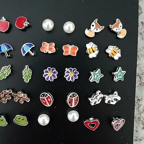 Girls Earrings 20 pairs - Picture 7 of 8